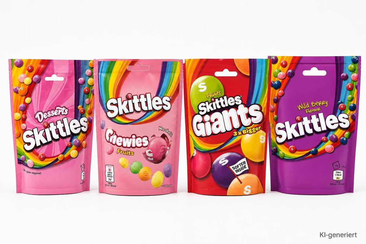 Skittles – Bunter Naschspaß in 4 leckeren Sorten!